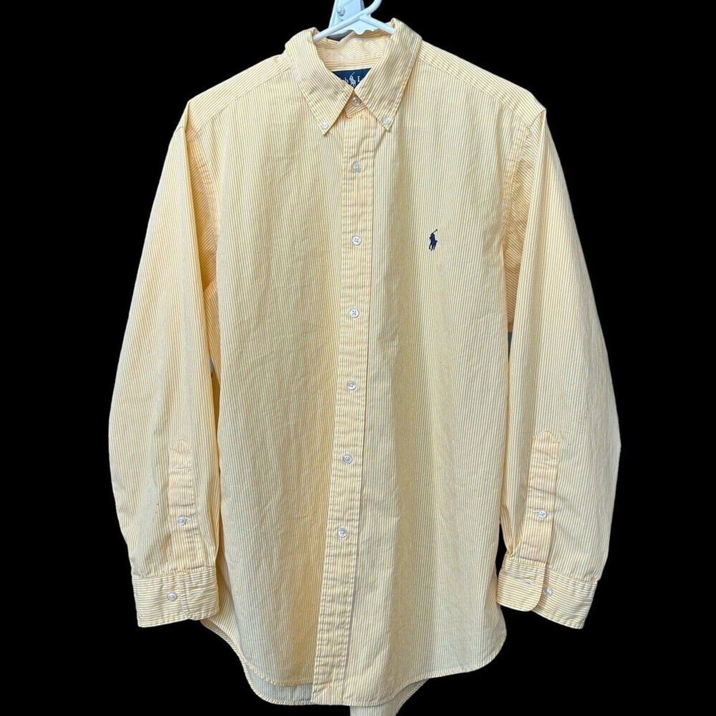 Polo Ralph Lauren Shirt Mens Sz. L Long Slv. Button Up Curham Custom Fit #H1274