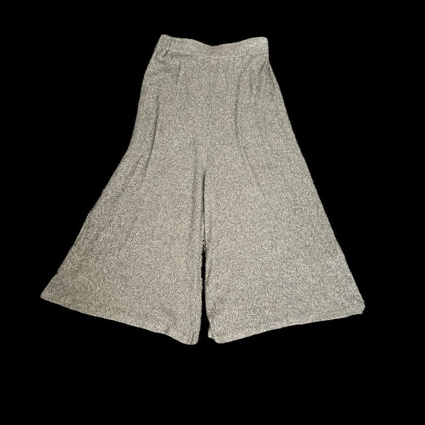 Love Kuza Culottes Women's Pants Size L (See Photos) Grey Nylon Knit #M1505