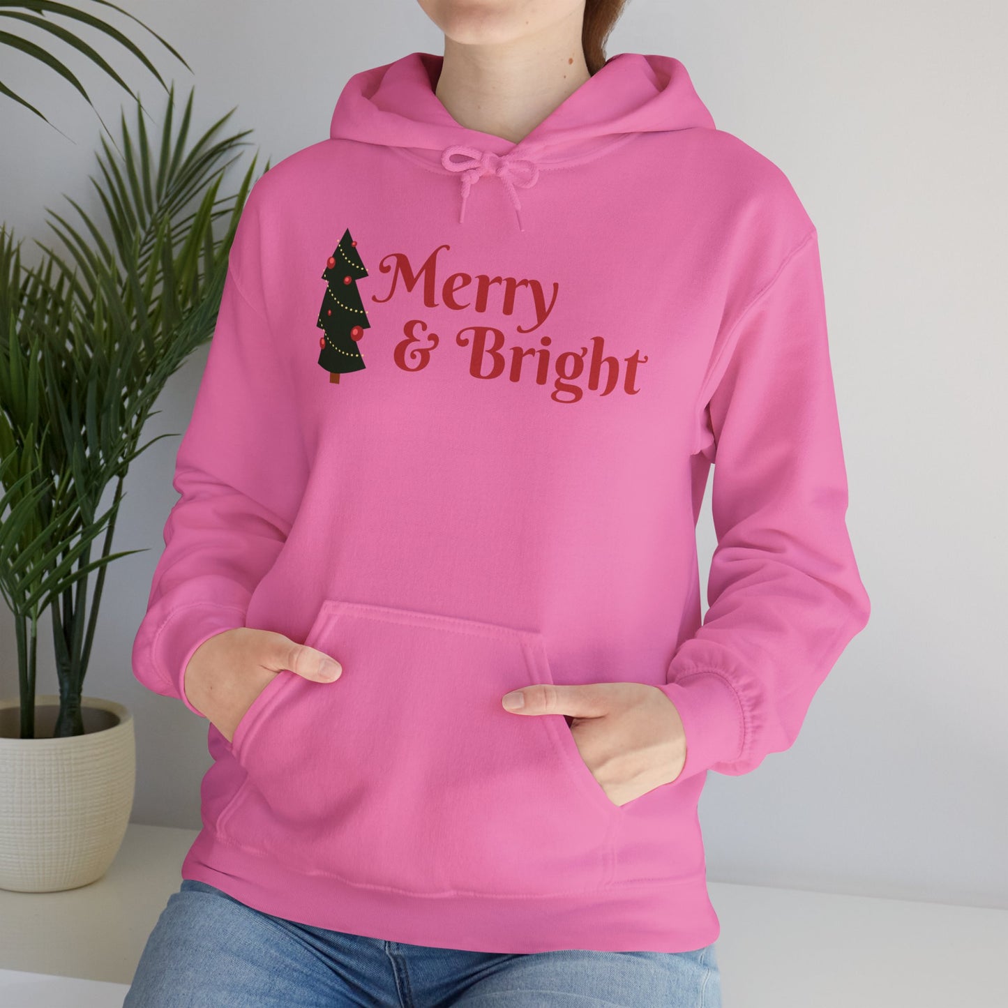 Merry & Bright Christmas Hooded Sweatshirt - Unisex Heavy Blend™