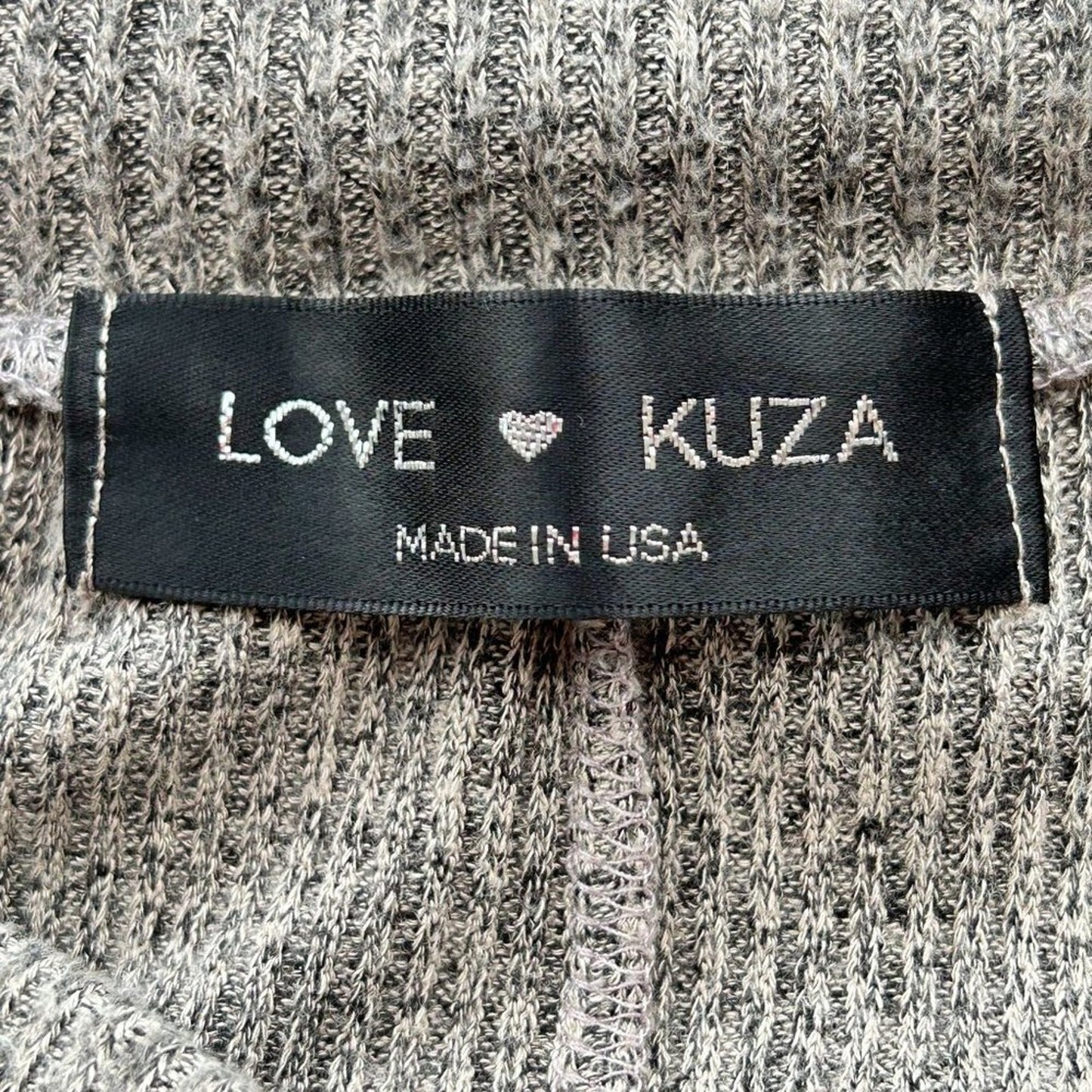 Love Kuza Culottes Women's Pants Size L (See Photos) Grey Nylon Knit #M1505