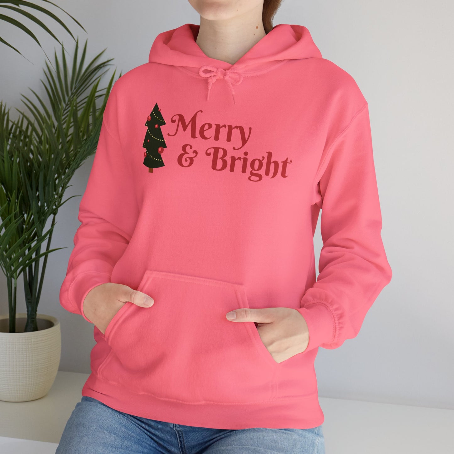 Merry & Bright Christmas Hooded Sweatshirt - Unisex Heavy Blend™