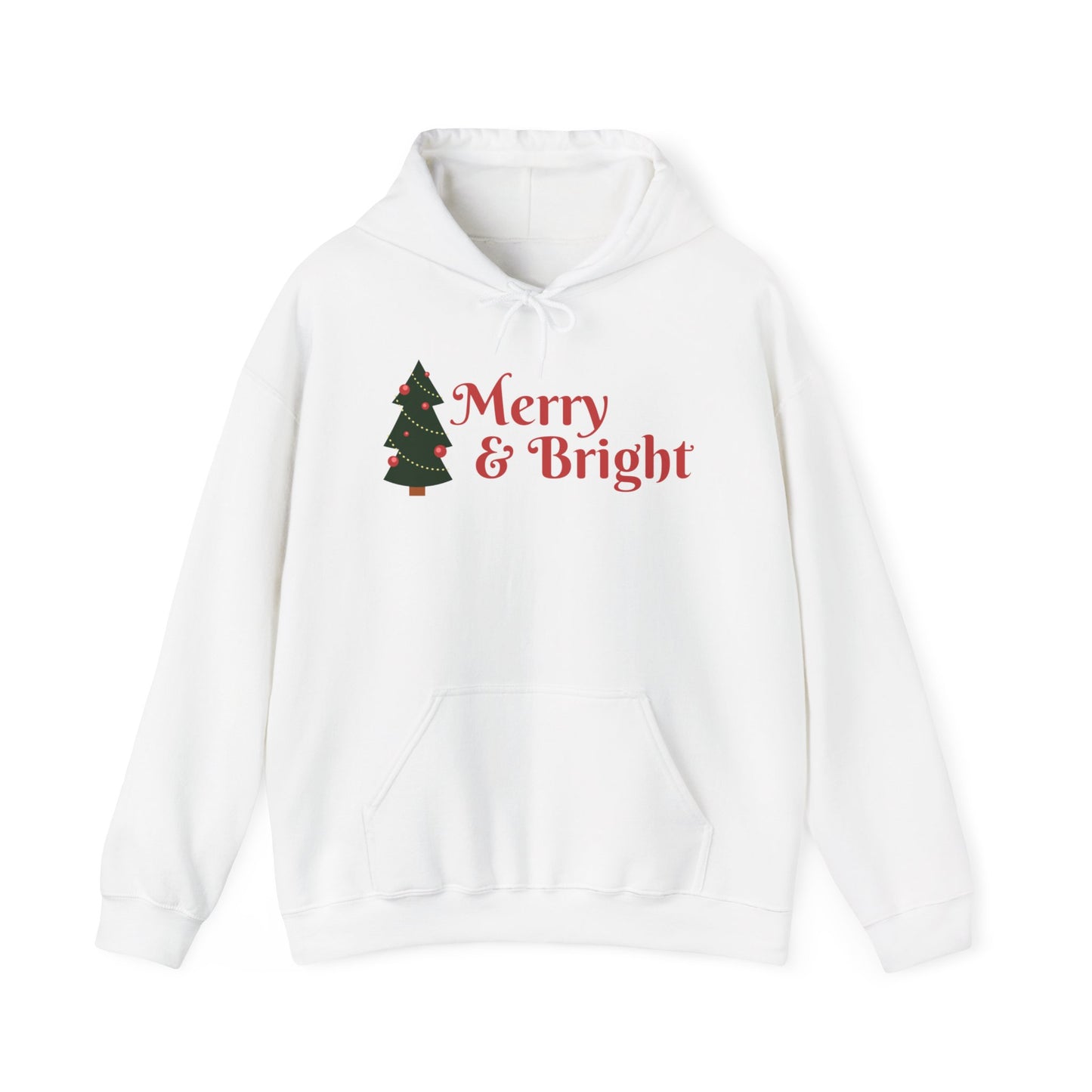 Merry & Bright Christmas Hooded Sweatshirt - Unisex Heavy Blend™