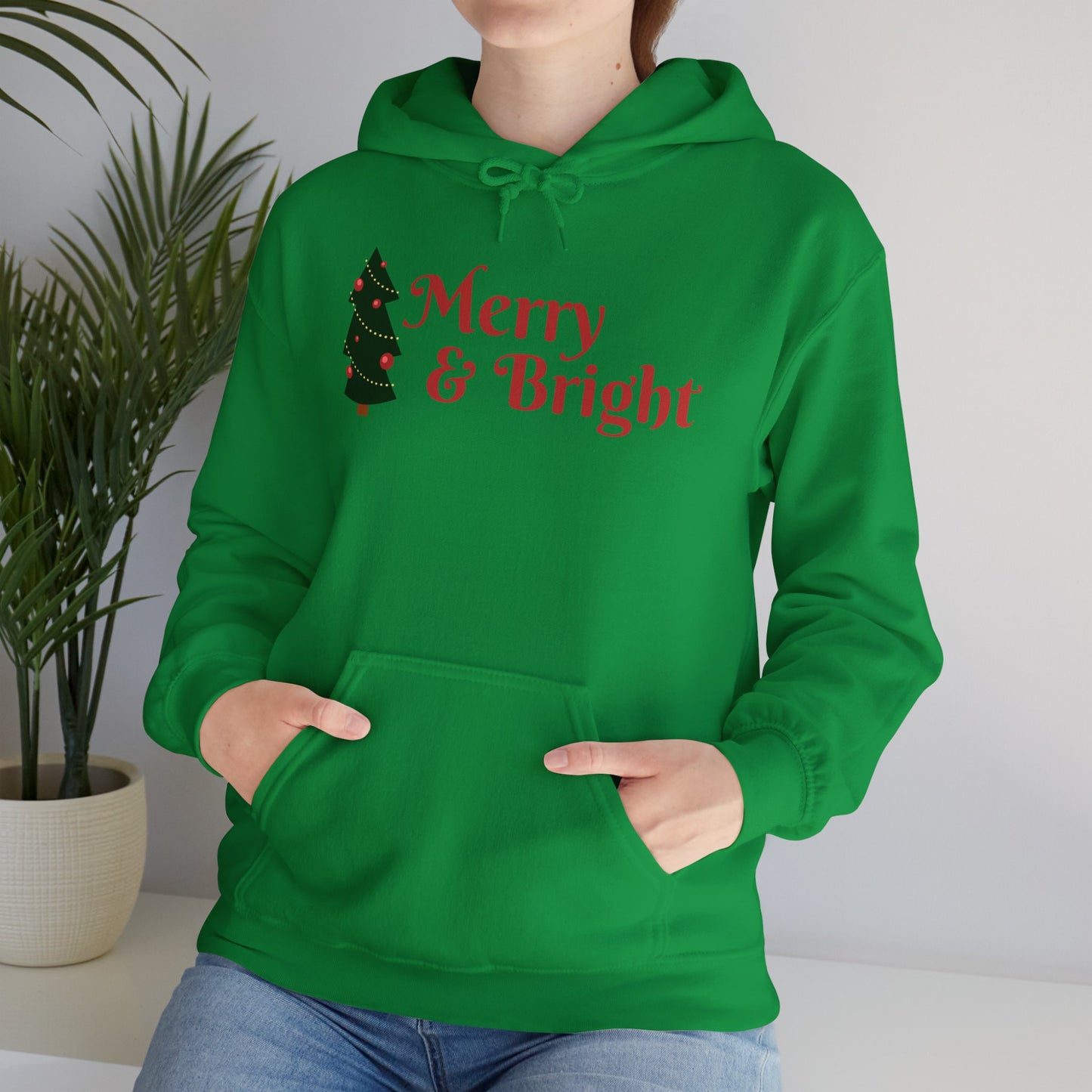 Merry & Bright Christmas Hooded Sweatshirt - Unisex Heavy Blend™