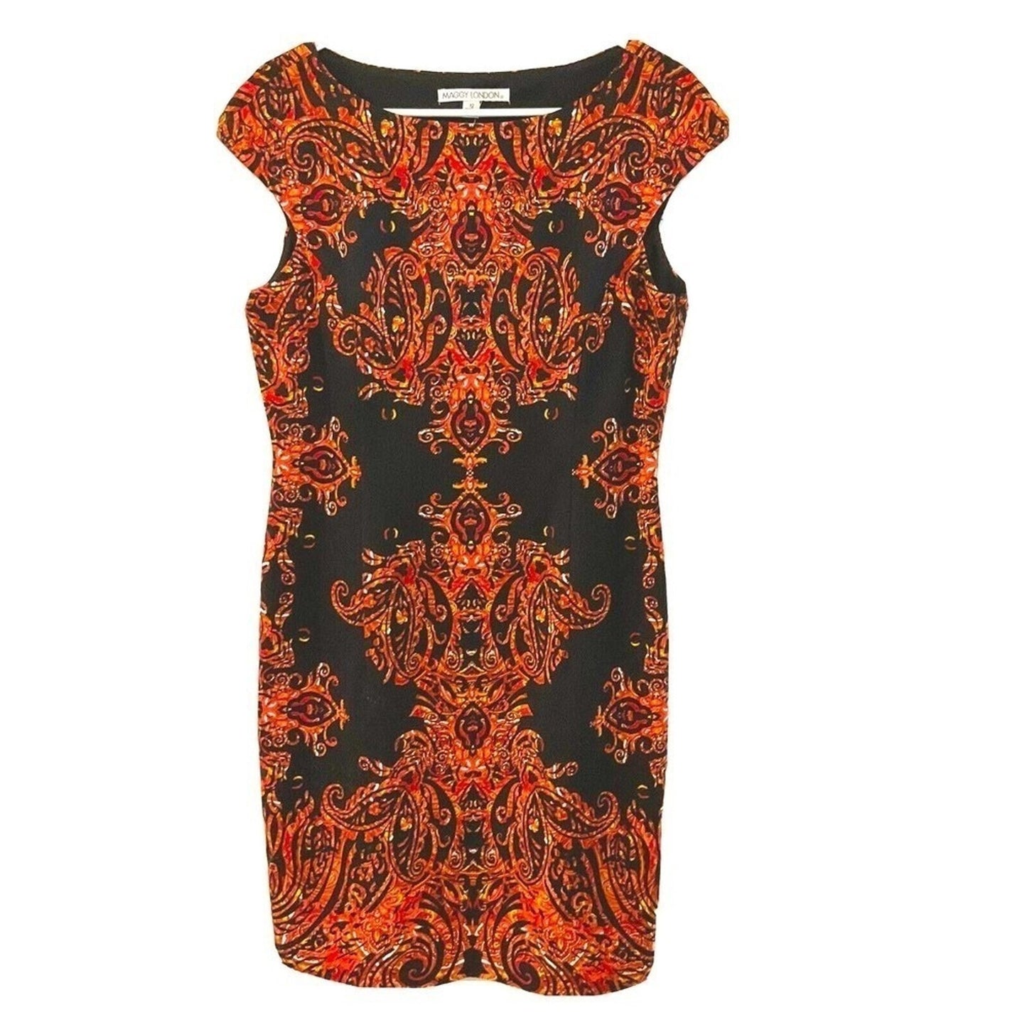 Maggie London Women's Dress Size 12 Sleeveless Lined Midi