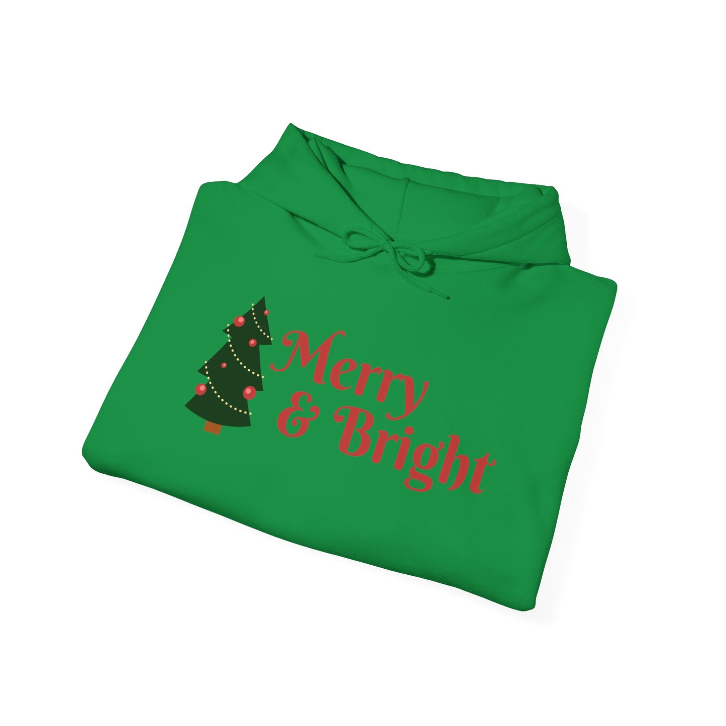 Merry & Bright Christmas Hooded Sweatshirt - Unisex Heavy Blend™