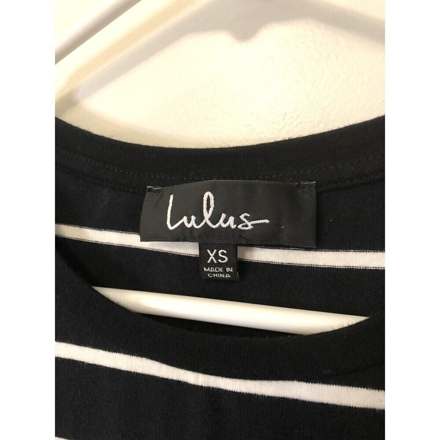 Lulu’s Dress XS Black / White Striped Shirt Dress - Cute Comfy!!!