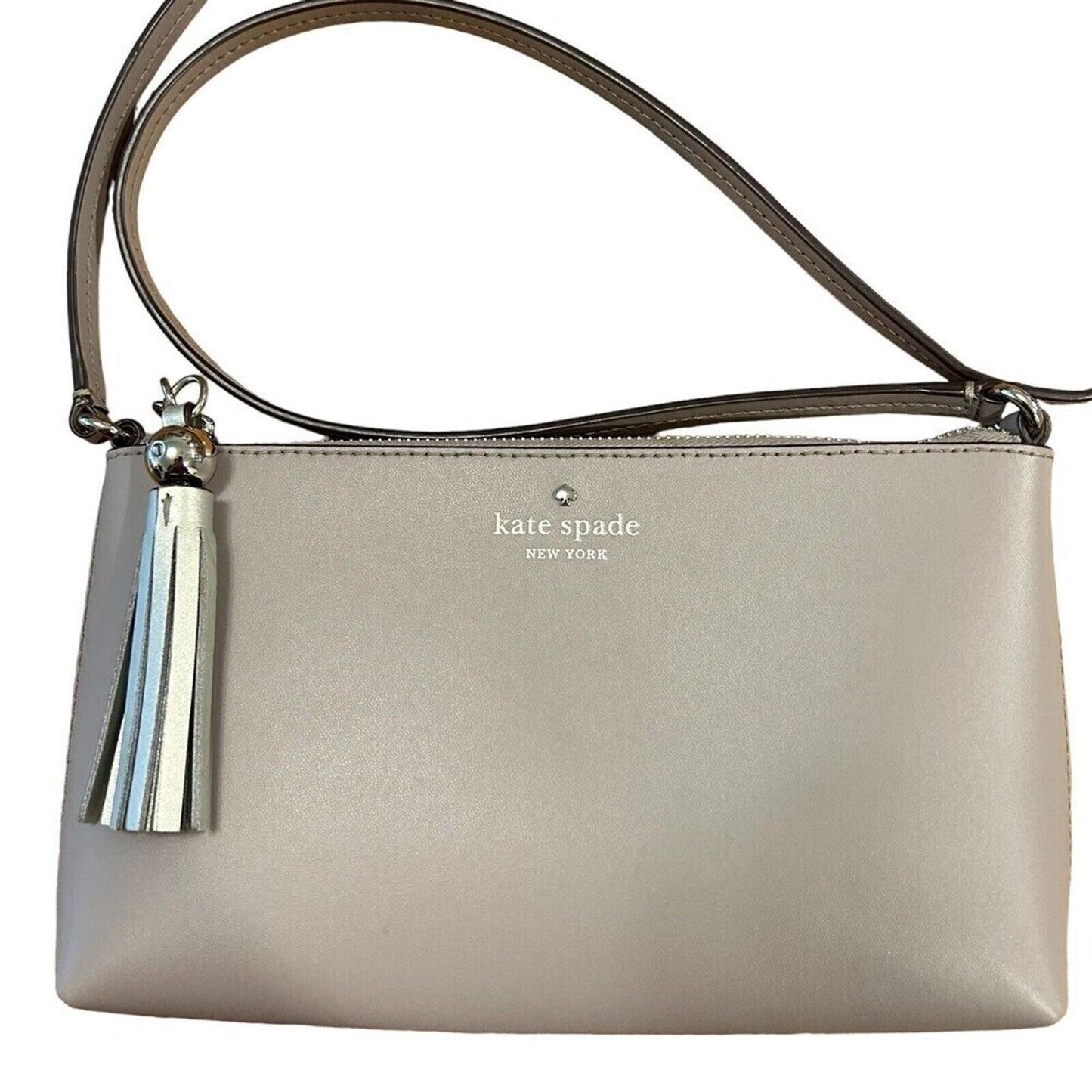 Kate Spade New York Crossbody Bag Ivy Street Amy Smooth Gray Leather