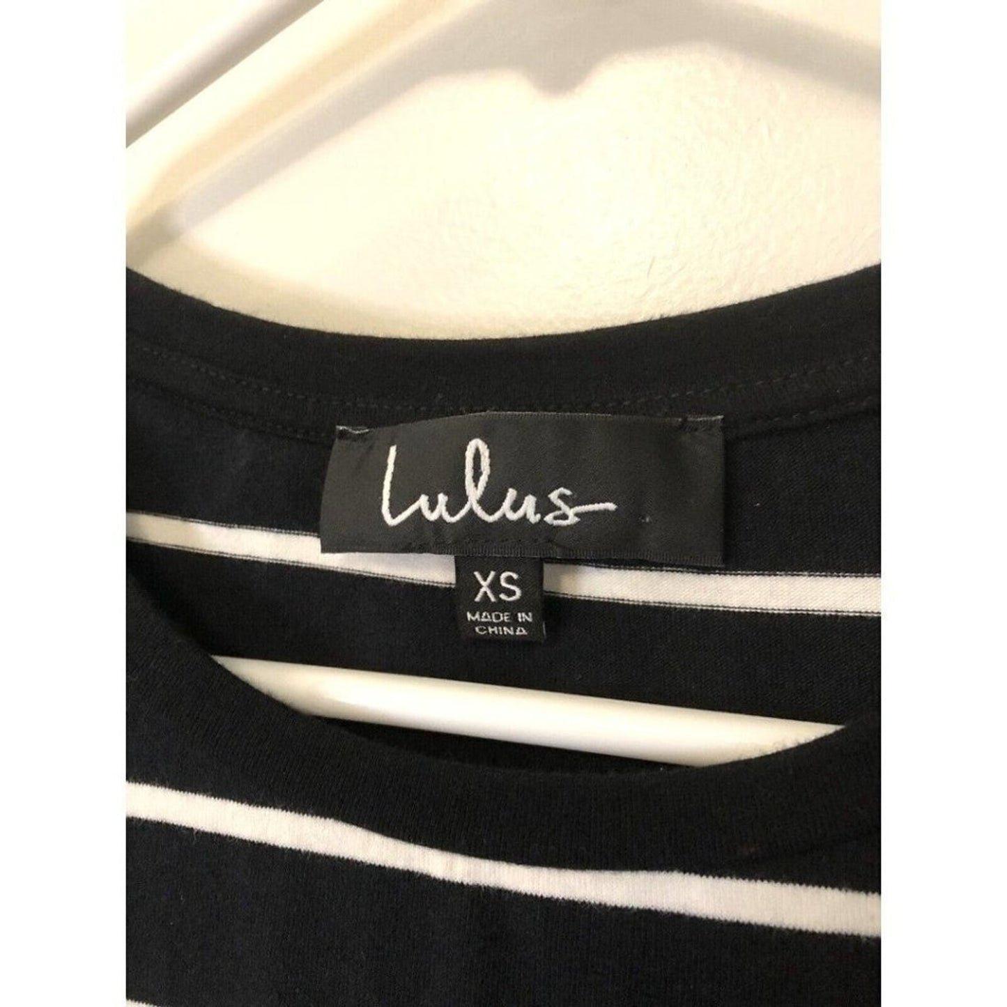 Lulus Dress XS Black / White Striped Shirt Dress - Cute Comfy!!!