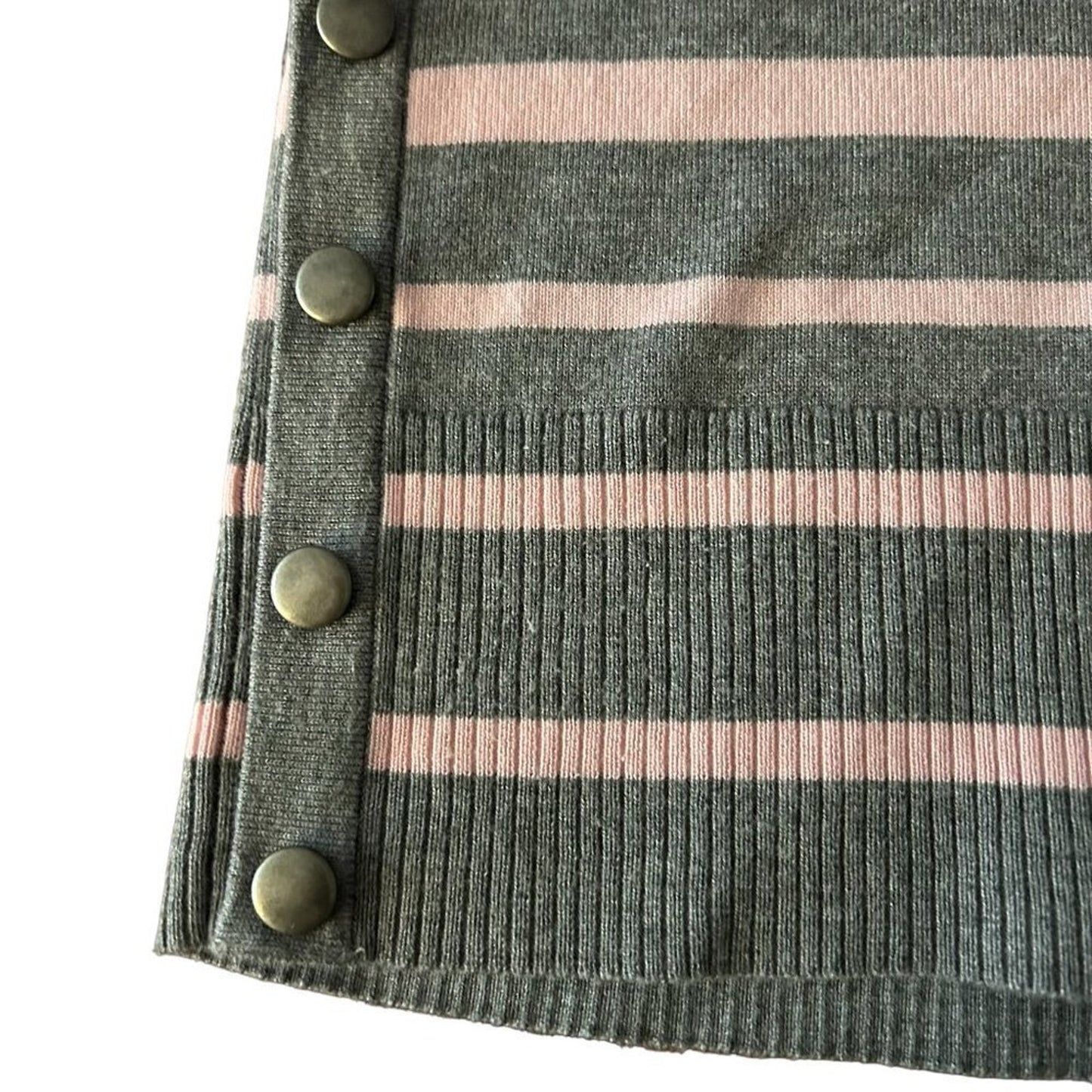 Investments Women's Sweater Sz. 2X Lg Sleeve Striped Pink/Gray #L1342