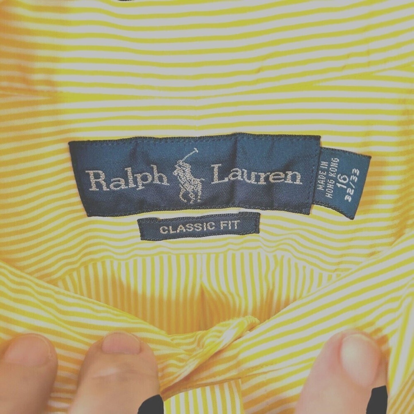 Polo Ralph Lauren Shirt Mens Sz. L Long Slv. Button Up Curham Custom Fit #H1274