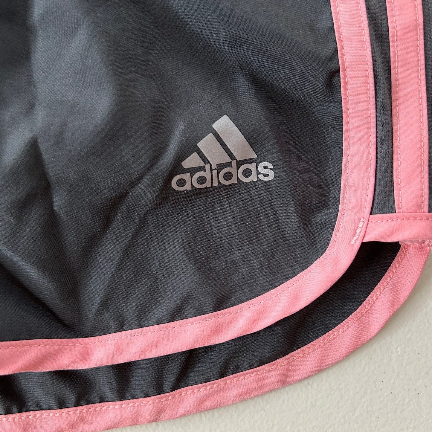 Adidas  Women's M20 4" Run Marathon Shorts Black Pink Sz. S-4"