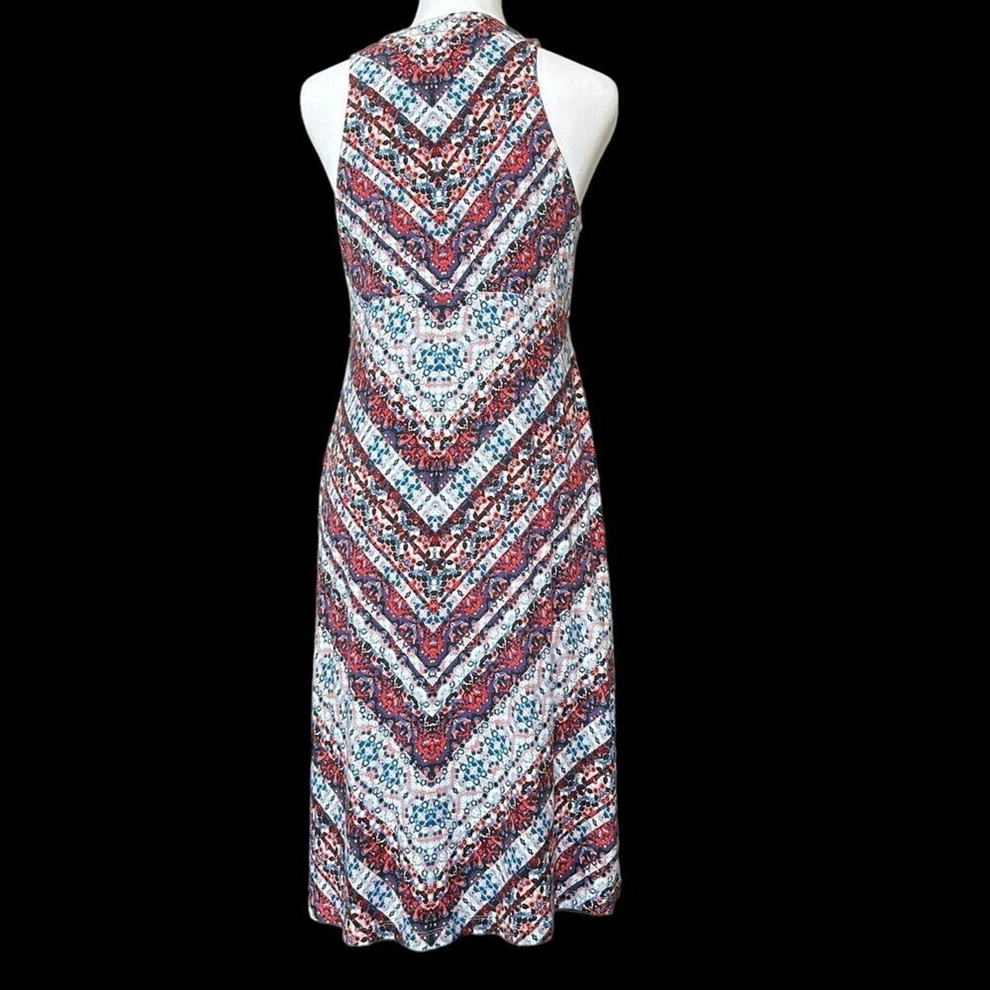 Athleta Dress, Sleeveless Geometric Pattern A-Line Stretchy Size M (8-10) #H1280