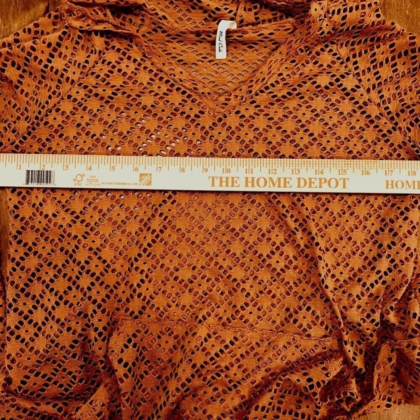 Mind Code Women's Crochet Hoodie Orange (See Photos for Size ) Inv. E-1065