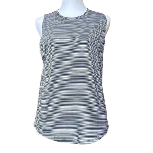 Athleta Womens Sz. (S) Cloudlight Tank Top Sleeveless Striped Blue-Gray #A1211