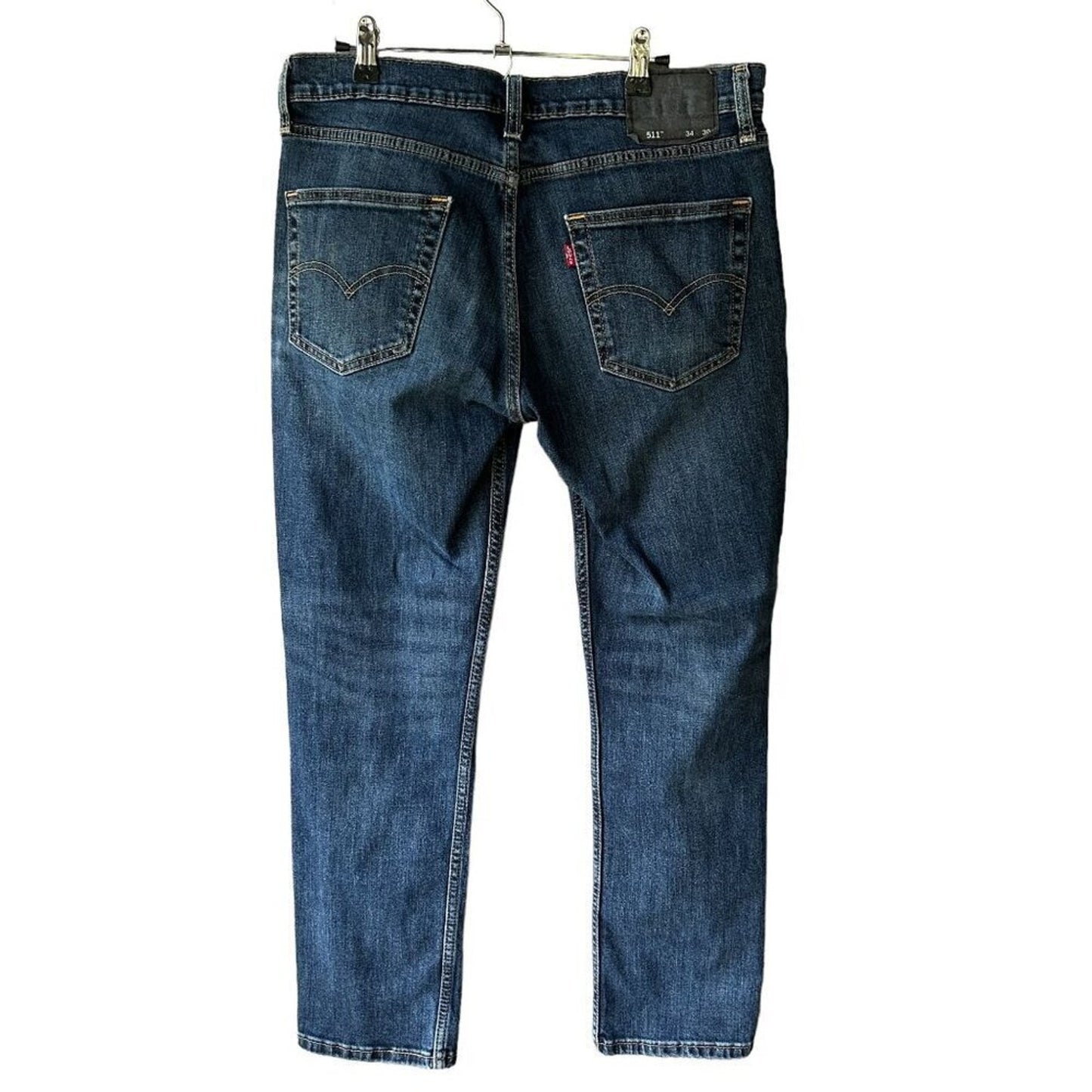 Levi's 511 Blue Jeans Straight Cut Hi-Rise Size 34" x 30"  #J3-1577