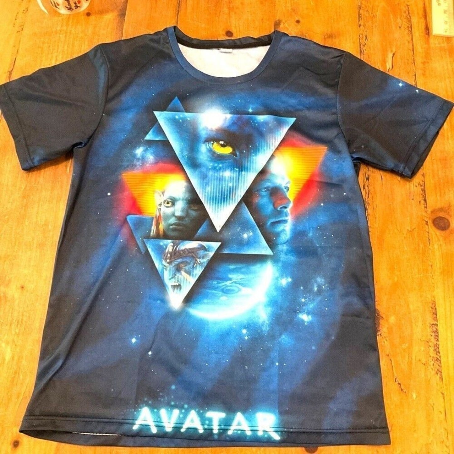 Avatar Women's Black Graphic (Front /Back) Shirt Polyester Blend Size ( L )#1056