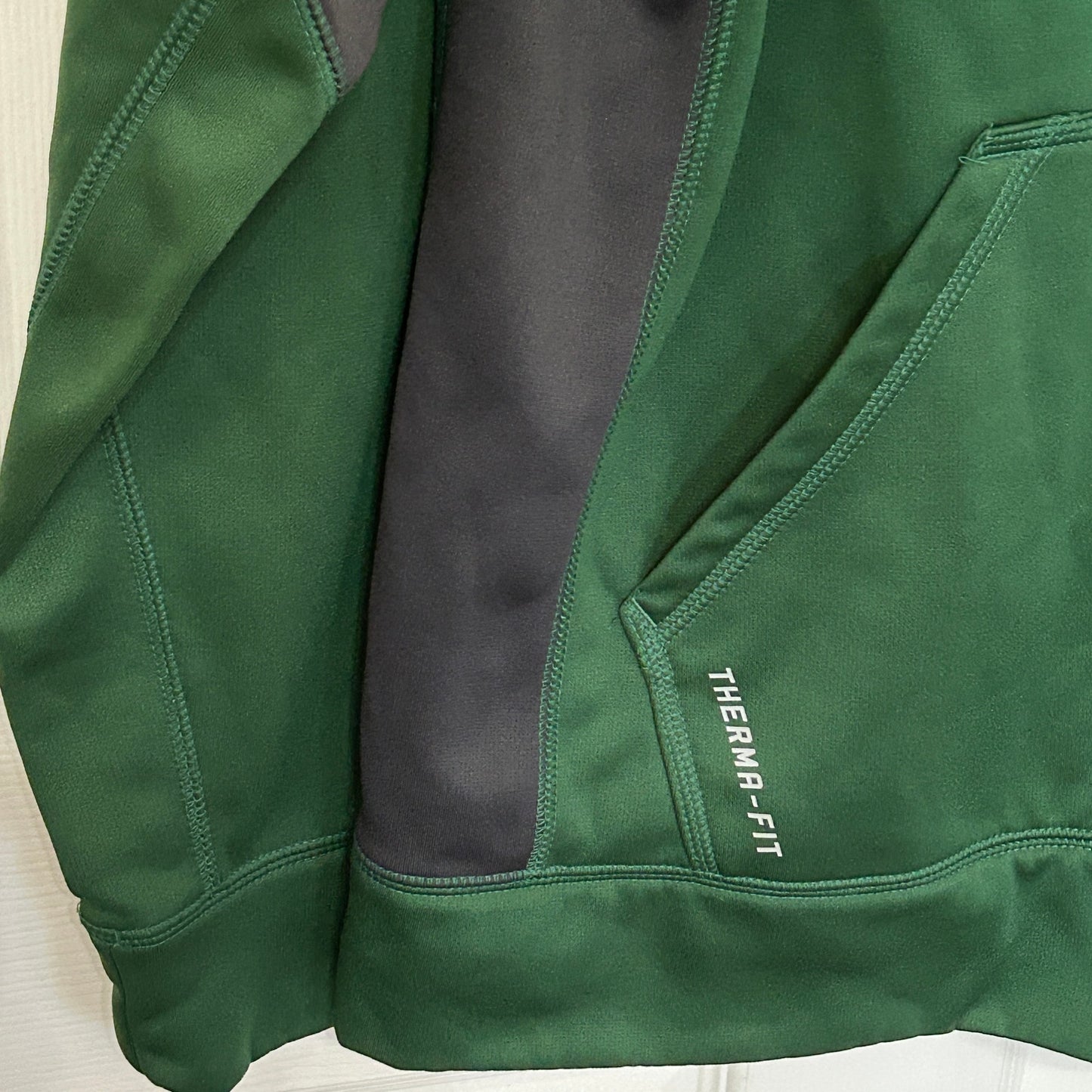 Nike Therma-FIT Pullover Hoodie Fleece Lining Green Size M #F-1612