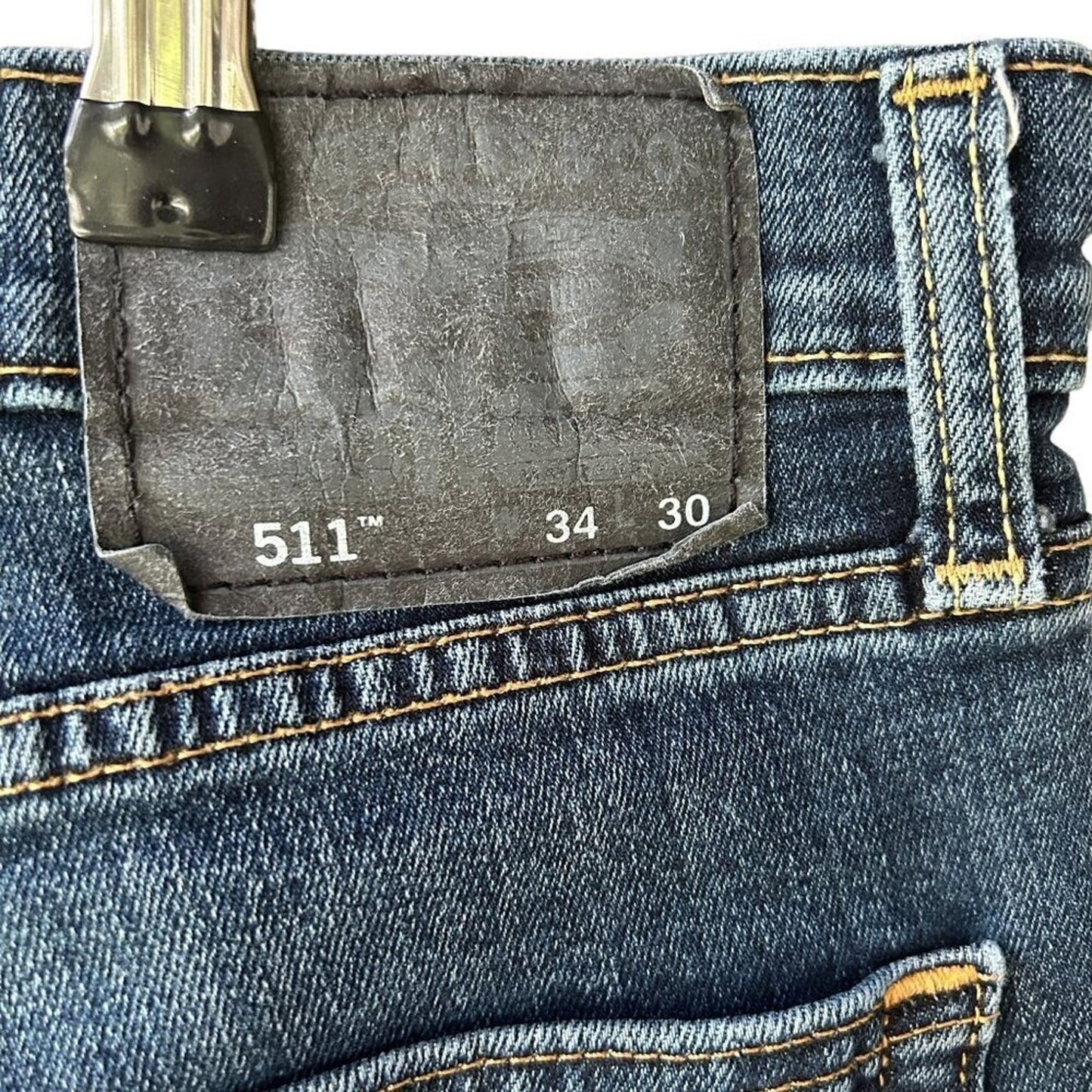 Levi's 511 Blue Jeans Straight Cut Hi-Rise Size 34" x 30"  #J3-1577