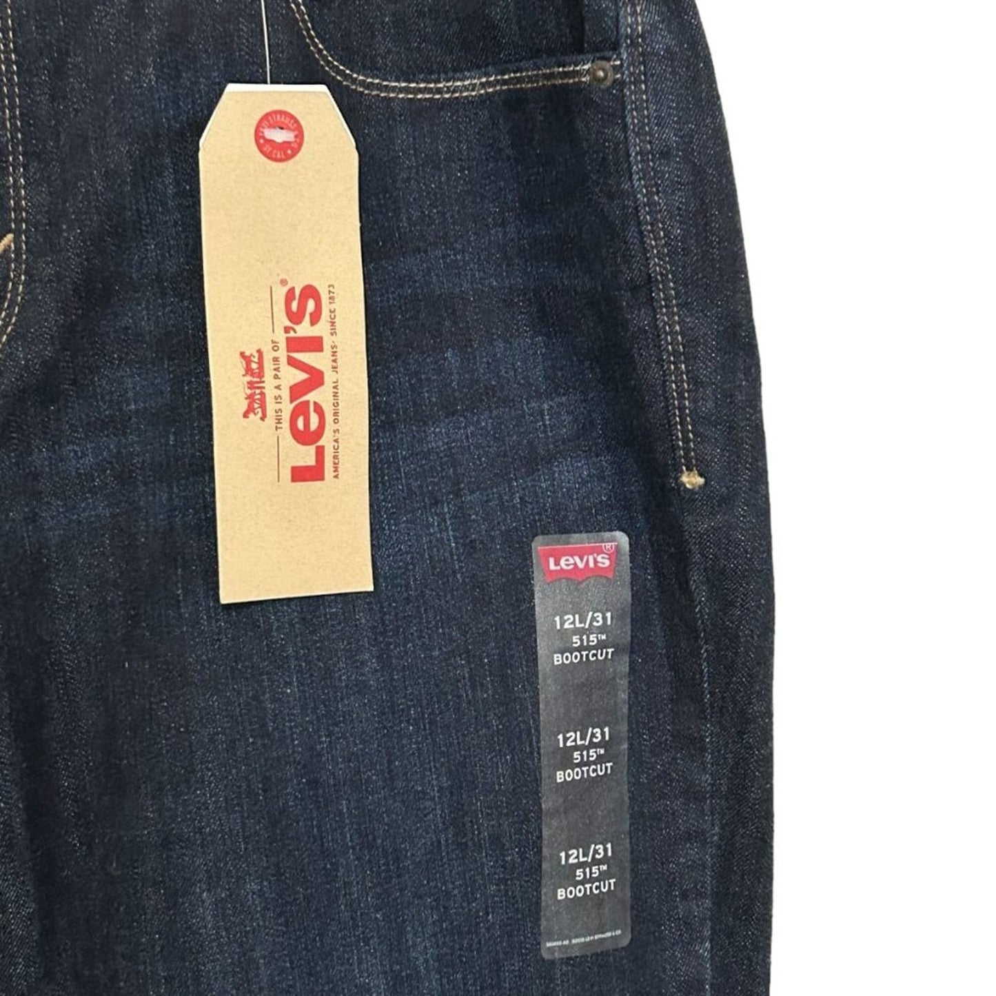 Levi's 515 Boot Cut Jeans Women's Size 34 x 31 Mid Rise Med. Blue NWT