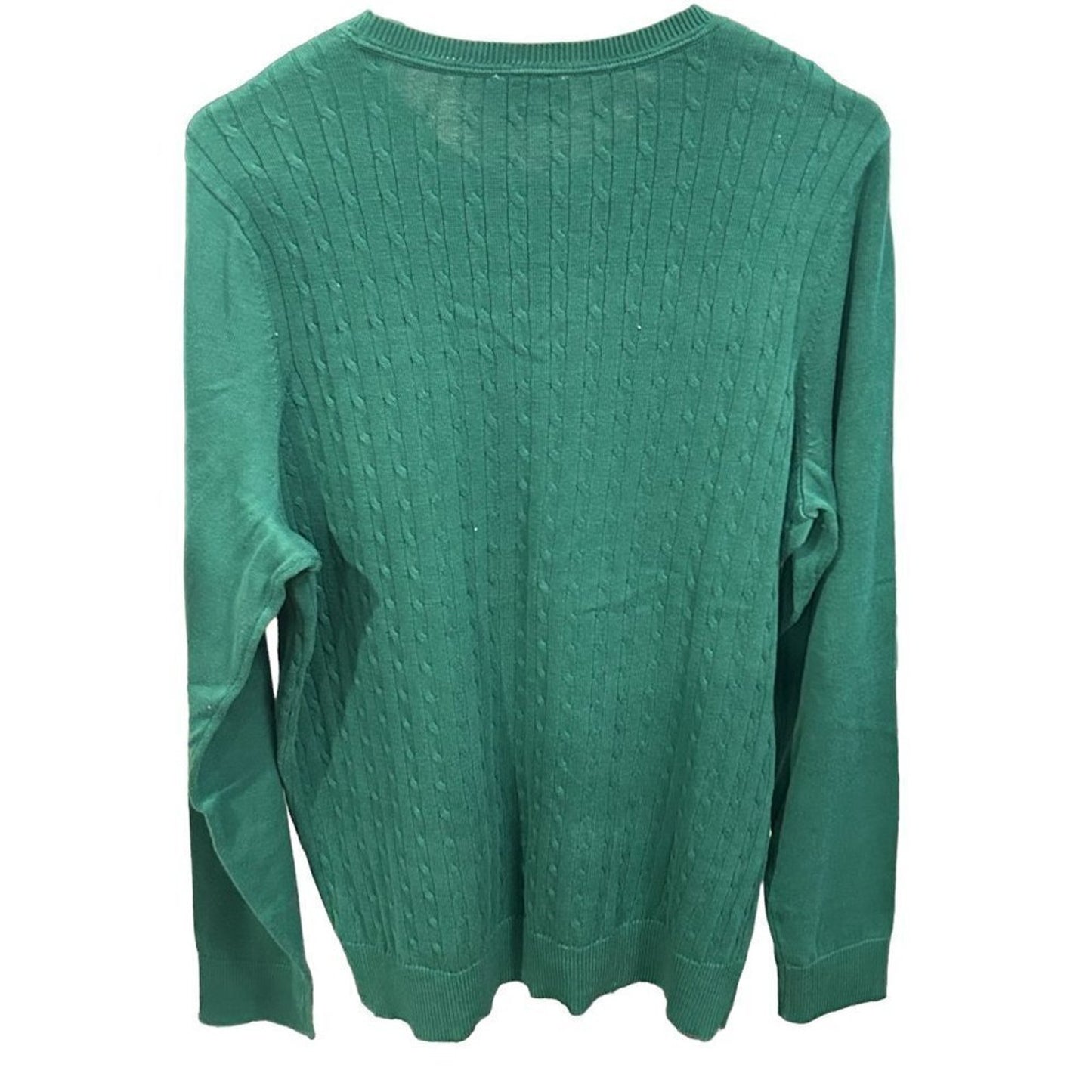 Kim Rogers Women's Light Sweater Pullover, SZ. ( L ) Cotton  Forest Green #L1346