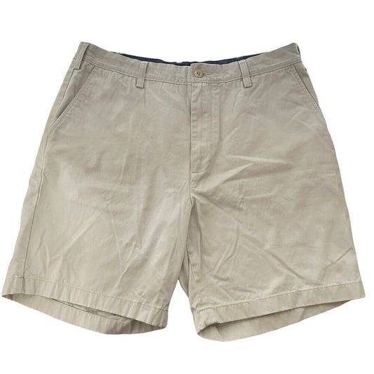 Nautica Deck Shorts Men's Size 36 Hi Rise Khaki Cotton Wide Comfort #A1571