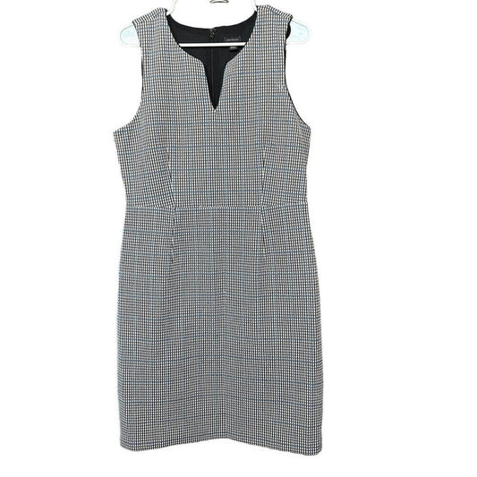 Ann Taylor Womens Sheath Plaid Dress Lined Sleeveless Zipper Back Size 12 #HBC