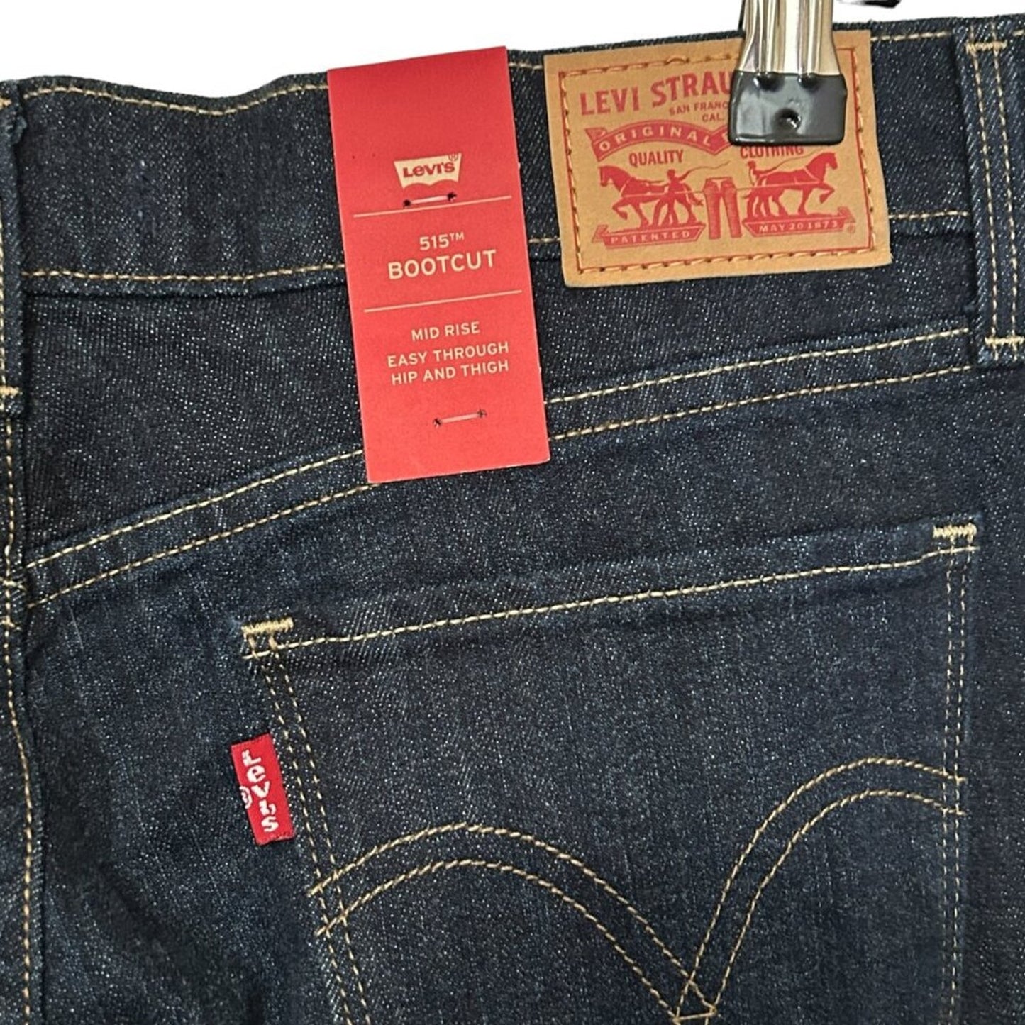 Levi's 515 Boot Cut Jeans Women's Size 34 x 31 Mid Rise Med. Blue NWT