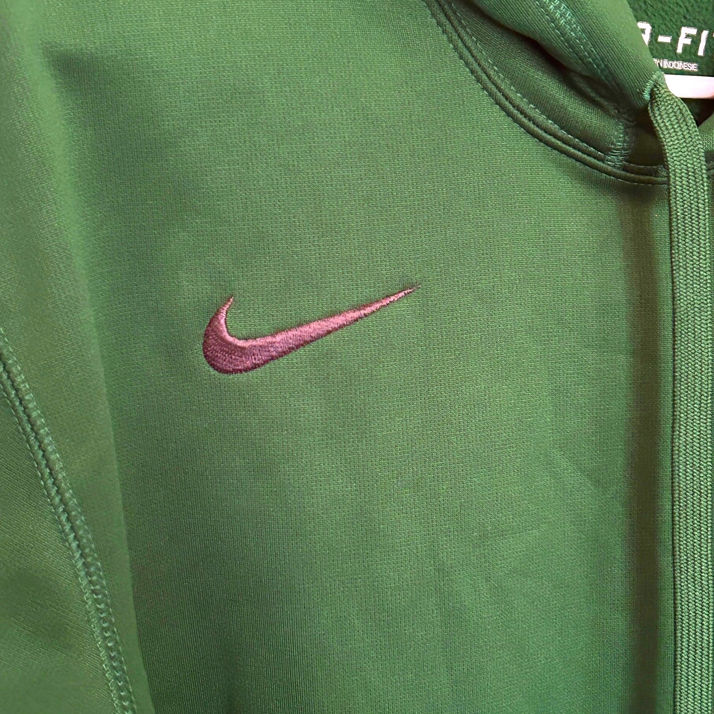 Nike Therma-FIT Pullover Hoodie Fleece Lining Green Size M #F-1612